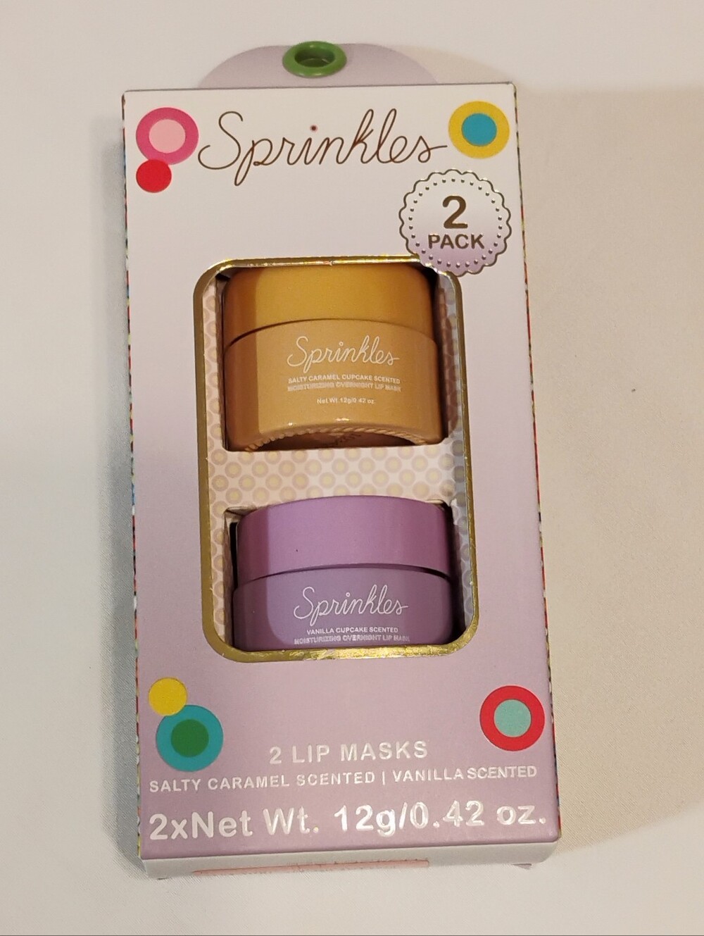 Lip Mask Duo - Salty Caramel & Vanilla (Yellow & Purple)